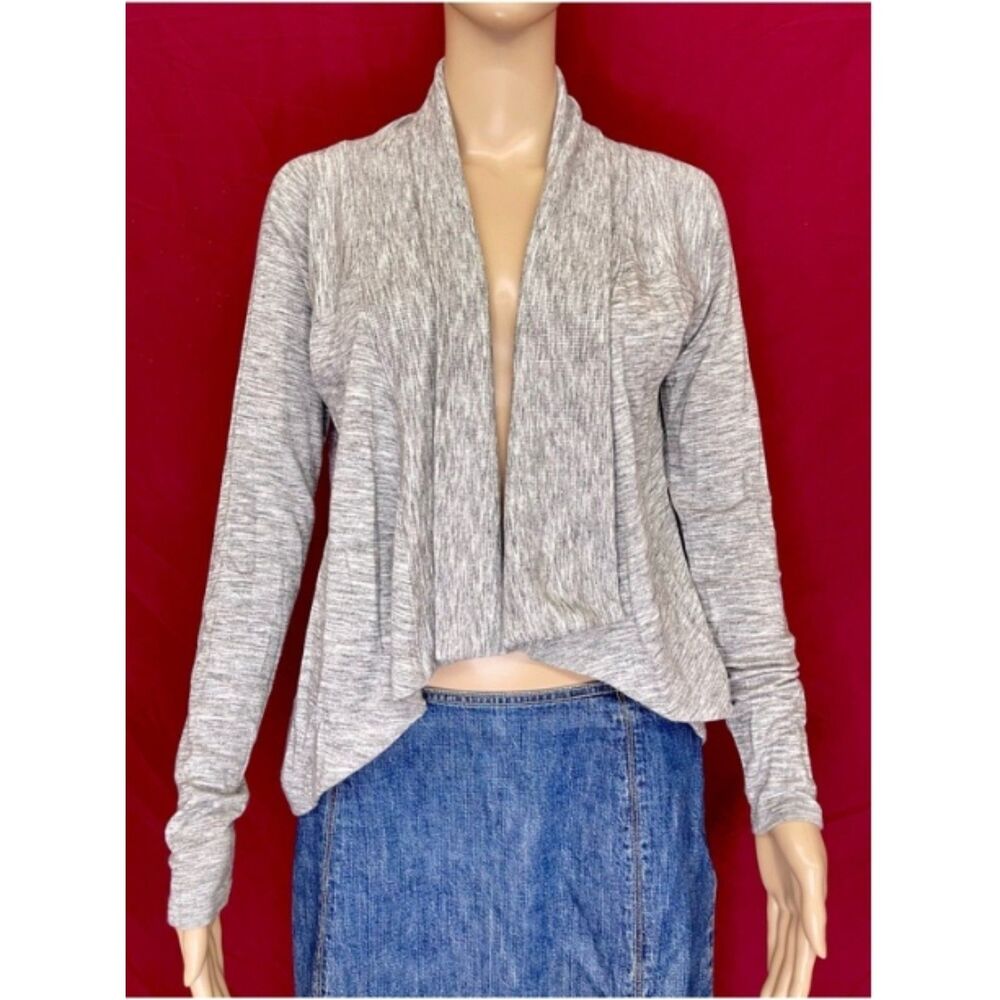 Athleta Gray Modal Draped Waterfall Cardigan XXS NWOT